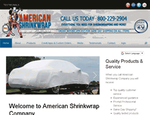 Tablet Screenshot of americanshrinkwrap.com